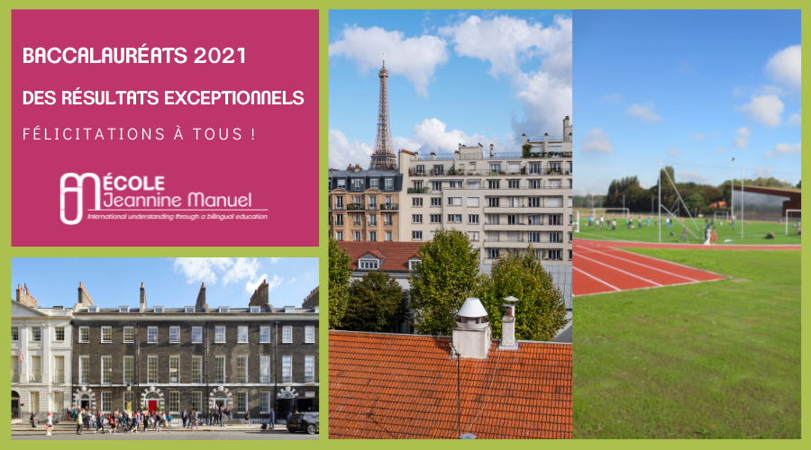 Résultats des baccalauréats 2021 de l'École Jeannine Manuel